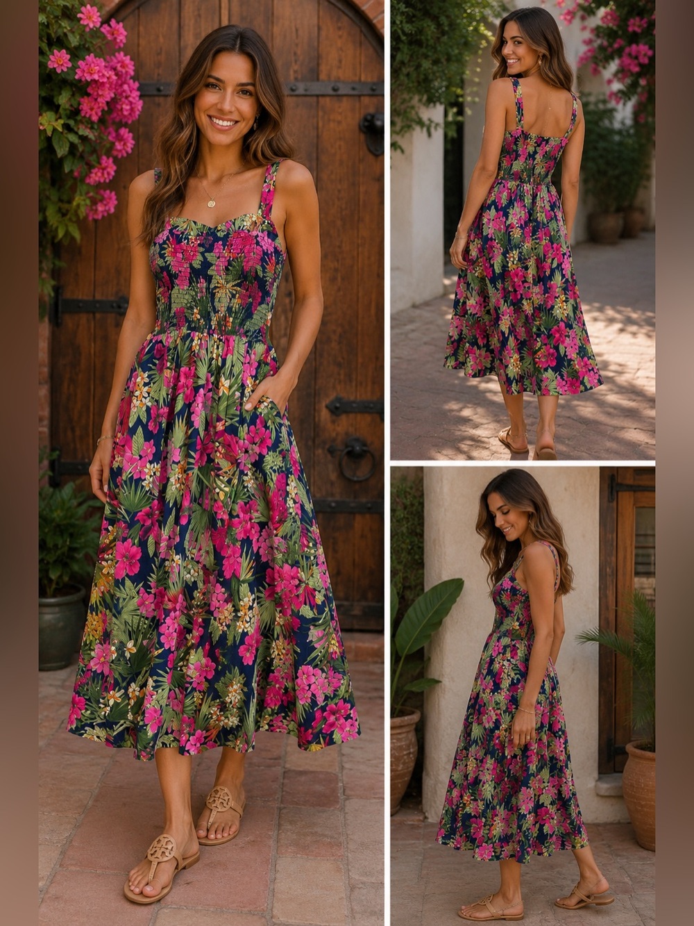 Brittany Nicole 80s vintage tropical dress- size 11/12